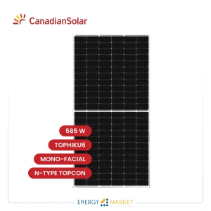 Panneau solaire 560 W ~ 585 W Canadian Solar N-type TOPCon Technology